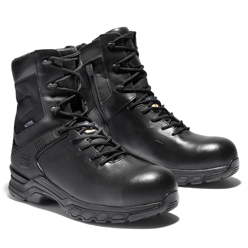 Timberland Mens Work Boots PRO® Hypercharge 8\" Comp Toe - Black - India BE4619532